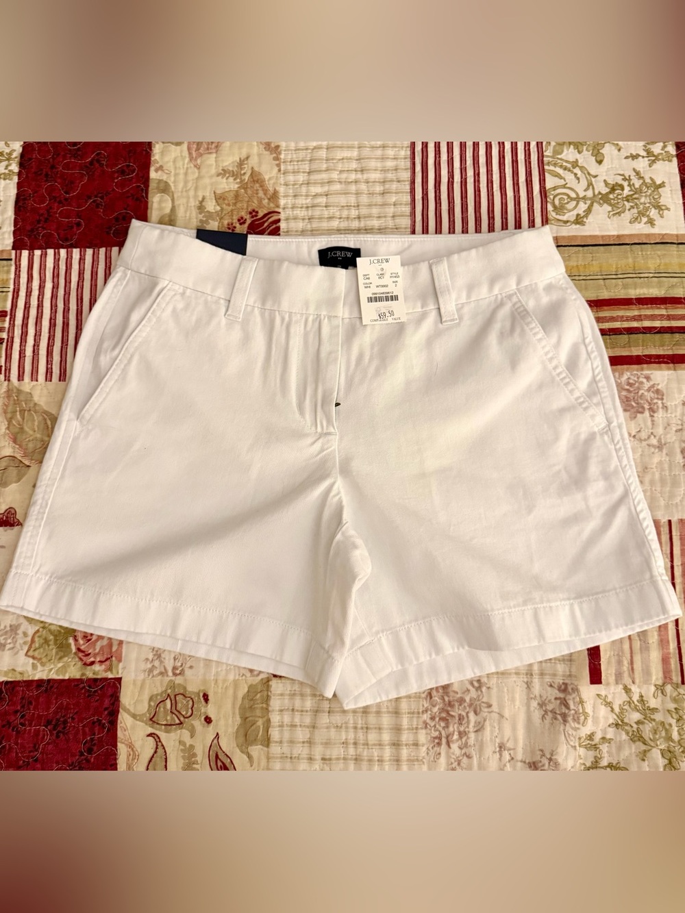 J. Crew White Cotton 5” Chino Bermuda Shorts - Size 2 NWT